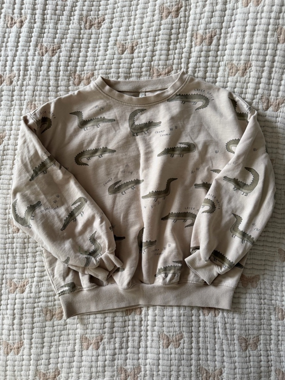 Rylee & cru Crocodile crew/ sweatshirt 6-7Y